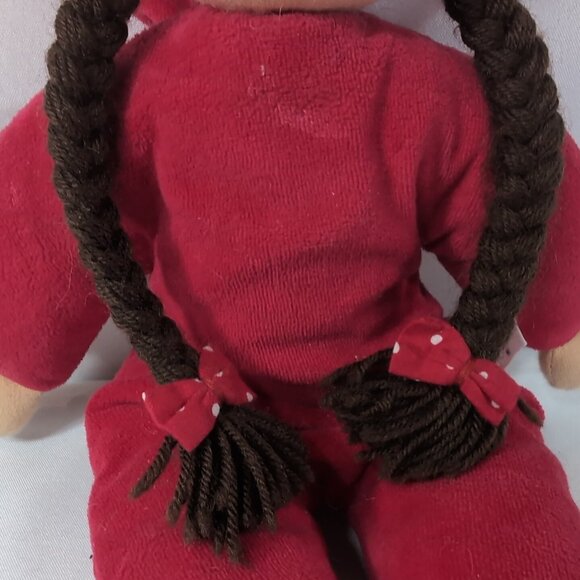 Kathe Kruse Vintage Plush Doll Red Brown Braids Wool Soft Body Hat Waldorf 13" - Picture 4 of 11